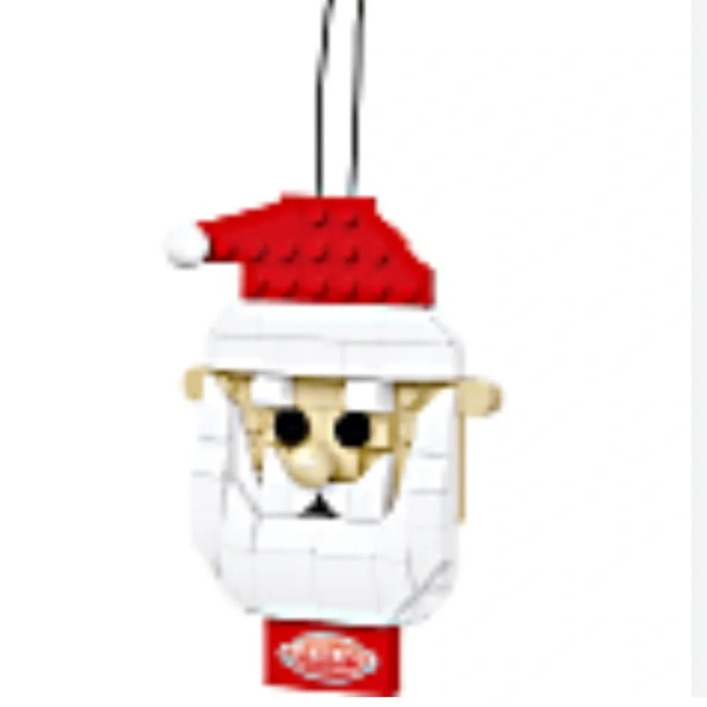 LEGO BRICKCRAFT Rudolph Santa Claus Ornament Brick Building Hanging Decor NEW